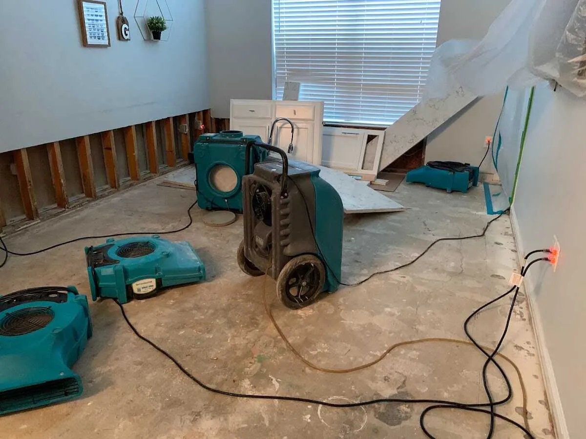 Dehumidifier in flood-cut room for Water Extraction & Removal in Franklin Town